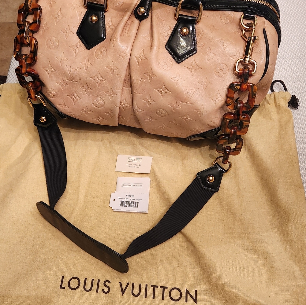 Louis Vuitton Bag Purse Satchel Stephen Cuir Ivory Limited Edition Rare - Picture 3 of 8